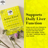 NEW NORDIC Milk Thistle Daily Liver Supplement tablet close-up
