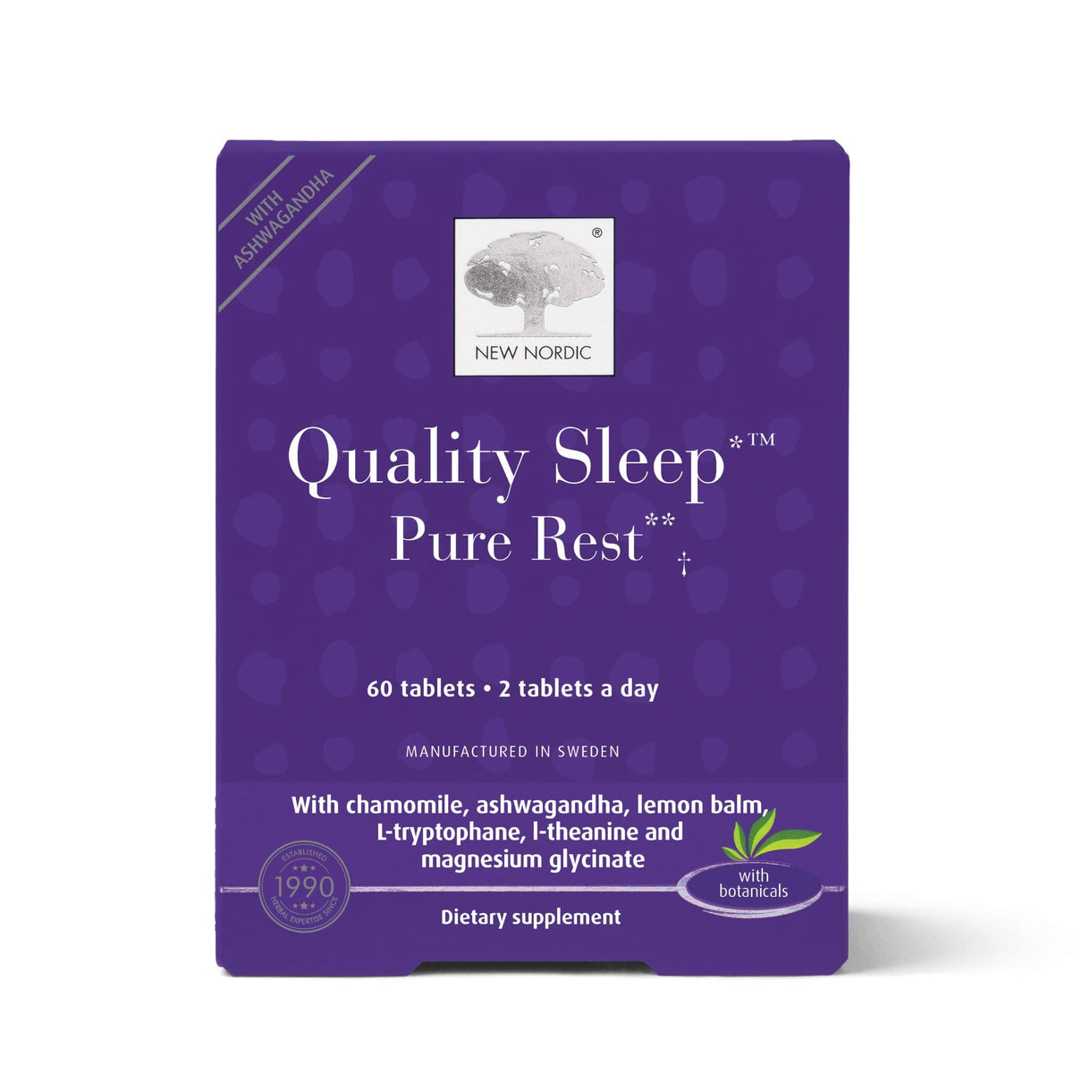 NEW NORDIC Quality Sleep Pure Rest 60 coated tablets front view
