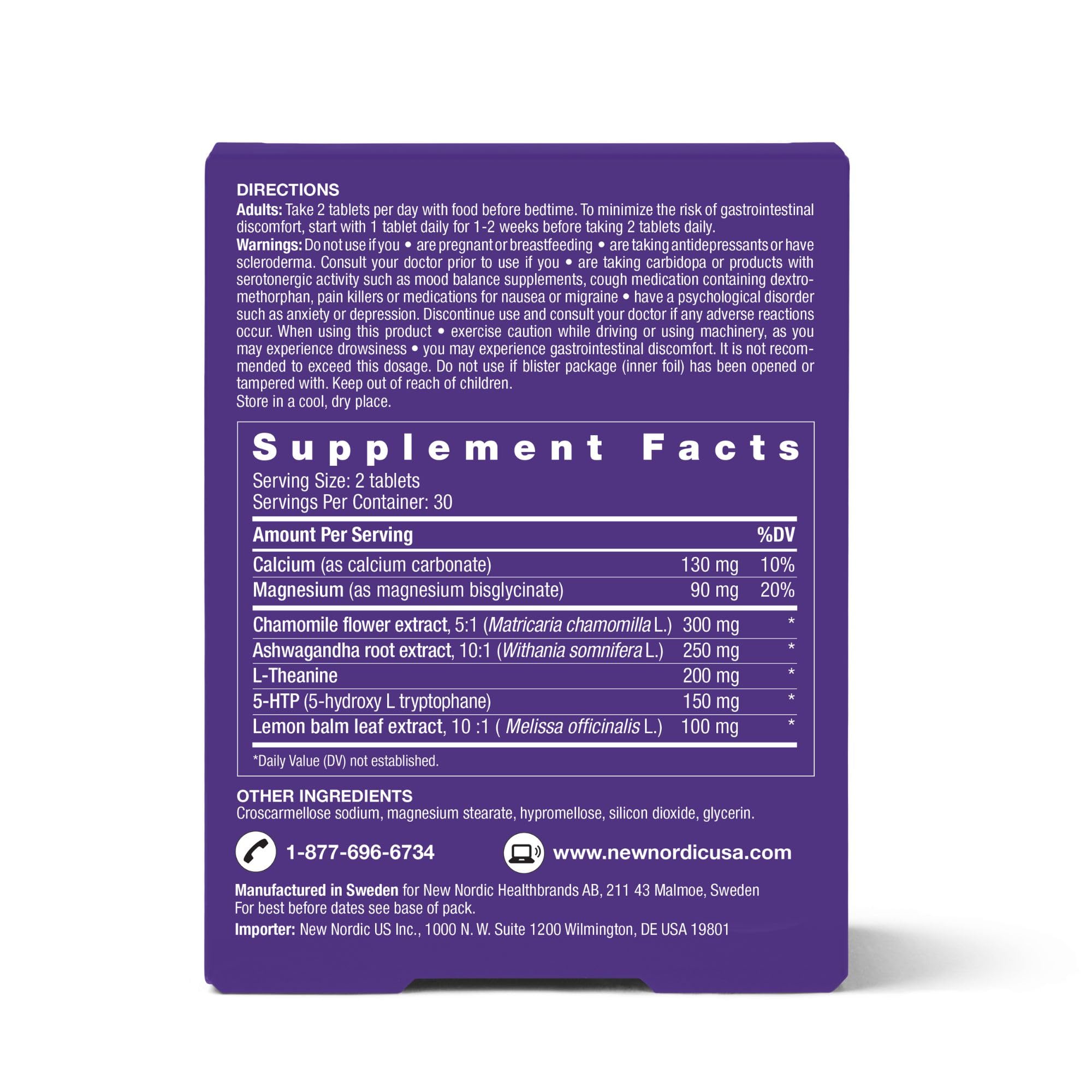 NEW NORDIC Quality Sleep Pure Rest packaging with ingredients listed