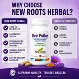 NEW ROOTS HERBAL Bee Pollen Capsules close-up of capsules