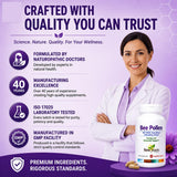 NEW ROOTS HERBAL Bee Pollen Capsules in a lifestyle setting