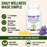 NEW ROOTS HERBAL Borage Seed Oil Softgels 1200mg nutritional information