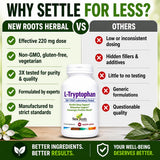 NEW ROOTS HERBAL L-Tryptophan 220mg capsules with a measuring spoon