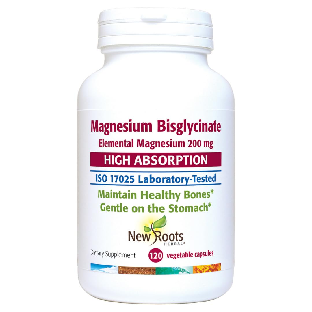 NEW ROOTS HERBAL Magnesium Bisglycinate 141g capsule bottle front view