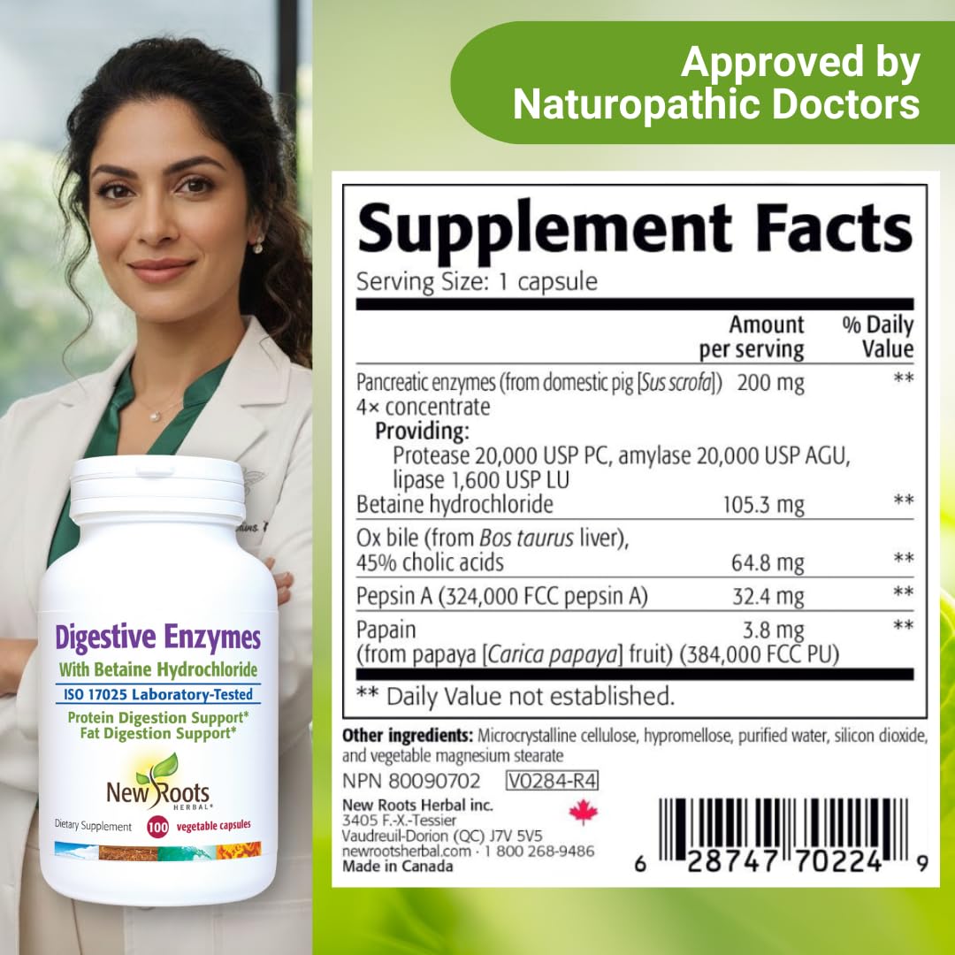 NEW ROOTS HERBAL Multi-Enzyme Supplement packaging