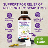 NEW ROOTS HERBAL Oregano Oil with Garlic 30ml bottle side view