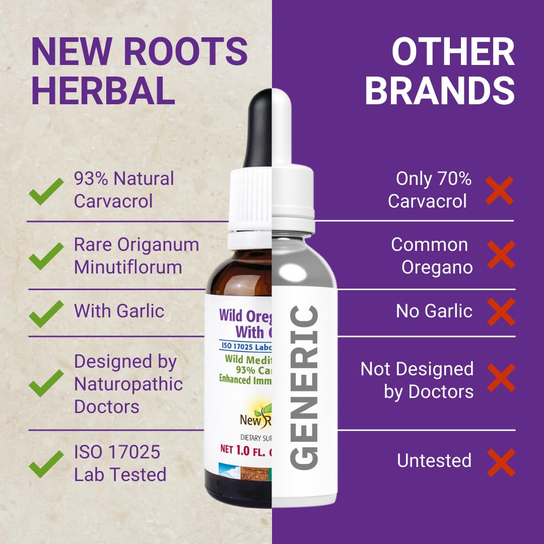 NEW ROOTS HERBAL Oregano Oil with Garlic 30ml dropper