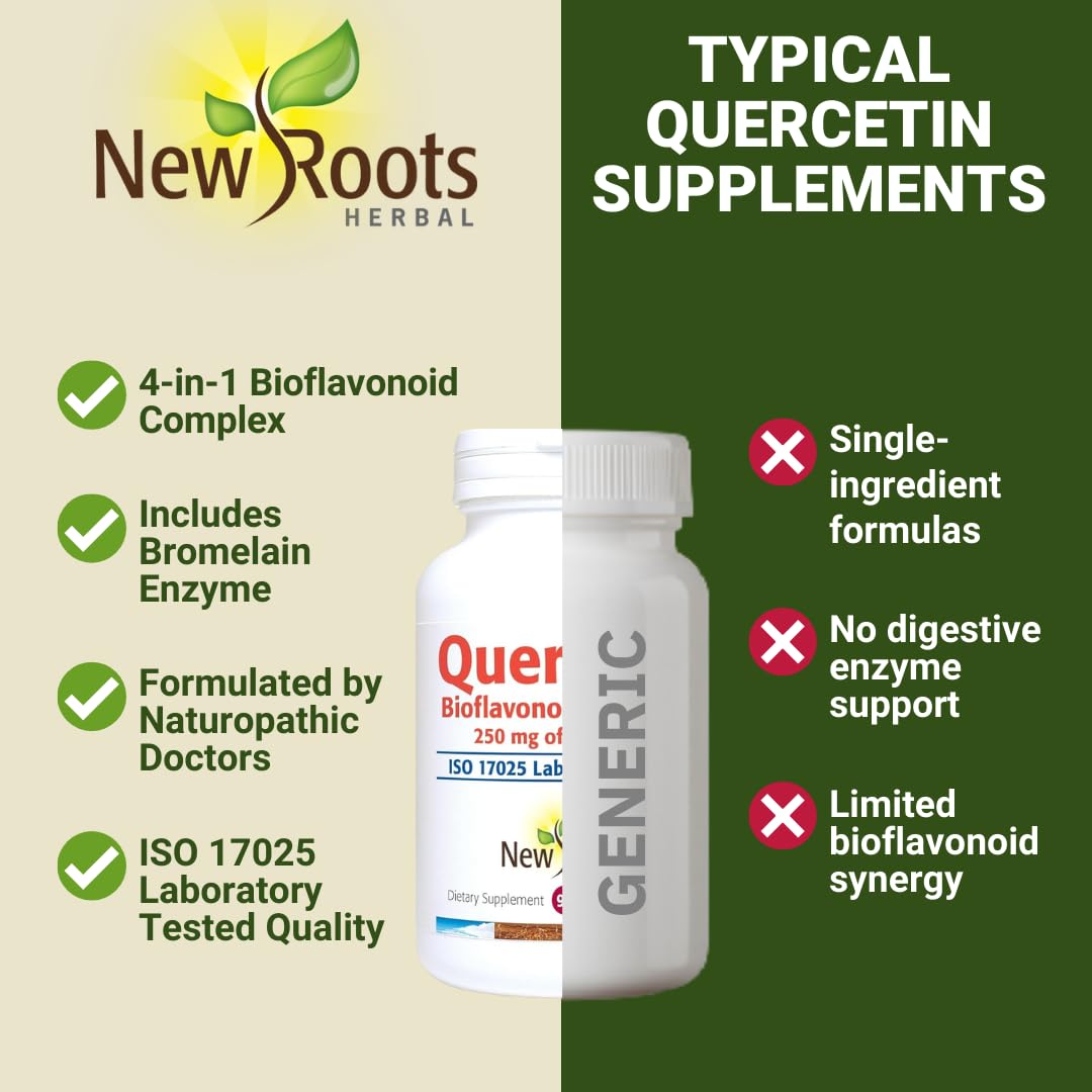 NEW ROOTS HERBAL Quercetin Bioflavonoid Complex 100g back view