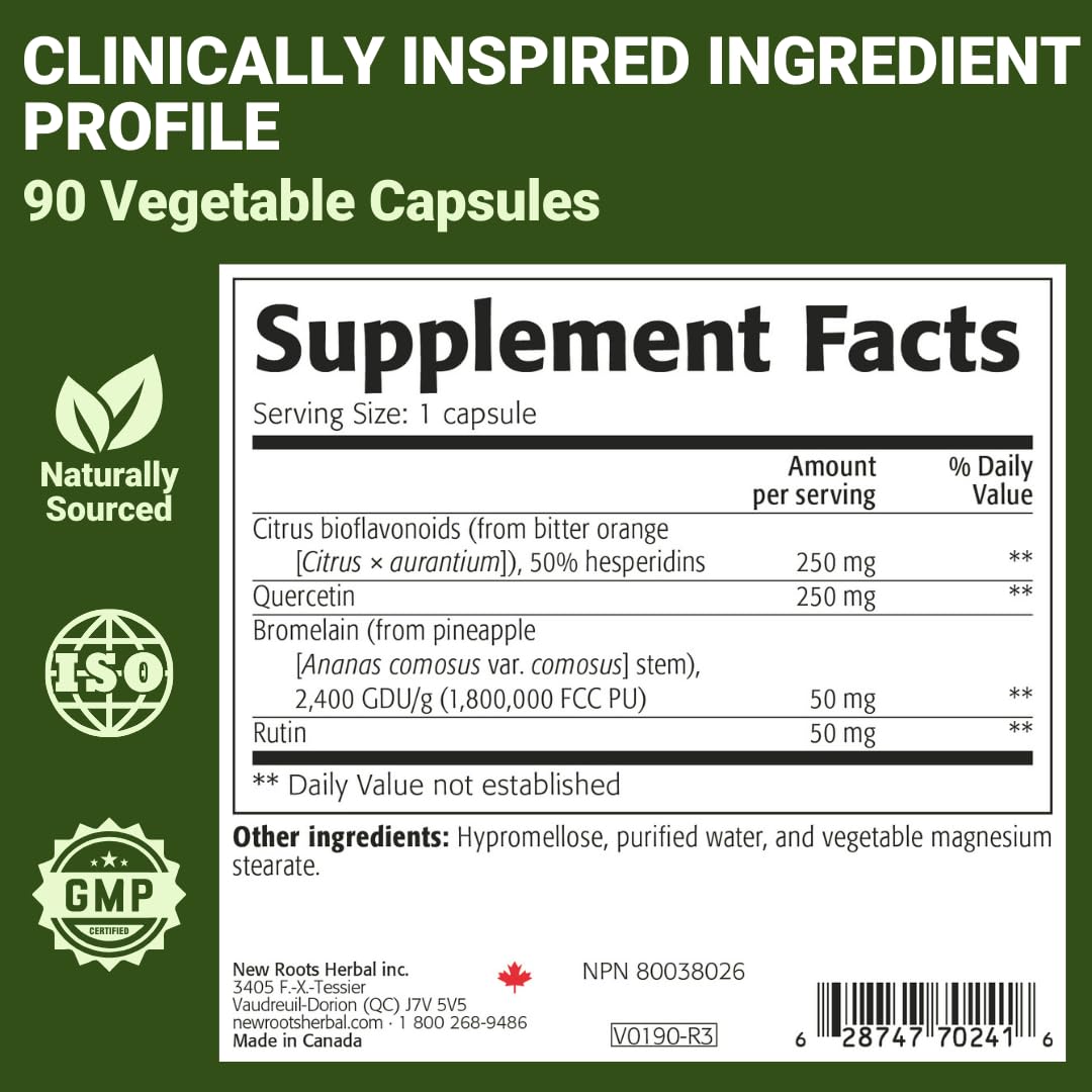 NEW ROOTS HERBAL Quercetin Bioflavonoid Complex 100g capsule format