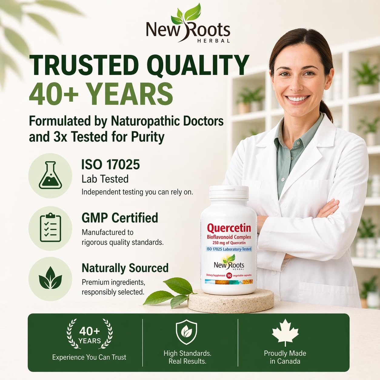 NEW ROOTS HERBAL Quercetin Bioflavonoid Complex 100g packaging