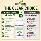 NEW ROOTS HERBAL Vitamin E 400 IU Capsules with other supplements