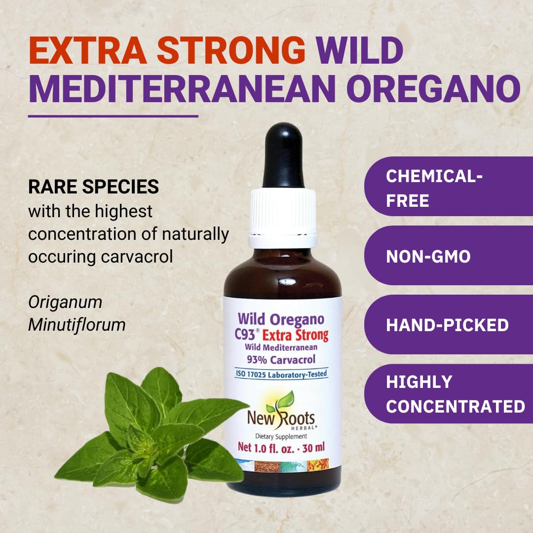 NEW ROOTS HERBAL Wild Oregano Oil C93 30ml dropper