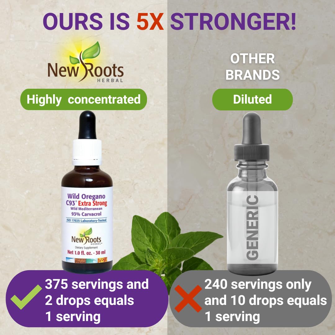 NEW ROOTS HERBAL Wild Oregano Oil C93 30ml side view