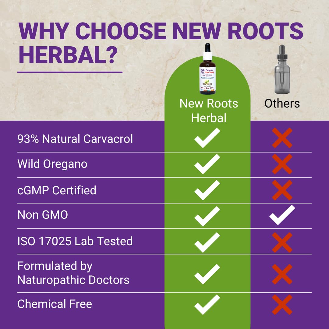 NEW ROOTS HERBAL Wild Oregano Oil C93 30ml with measuring dropper