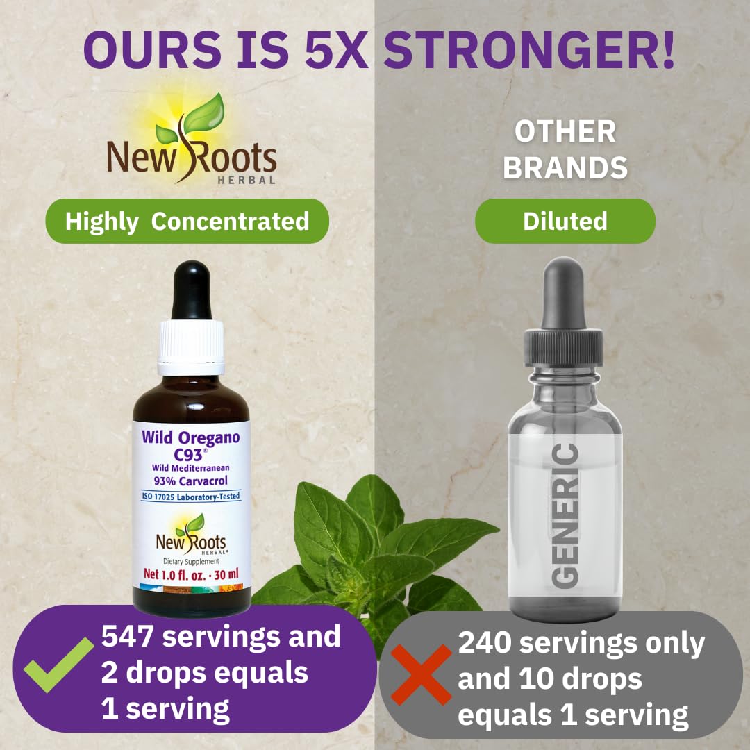 NEW ROOTS HERBAL Wild Oregano Oil Drops C93 dropper close-up