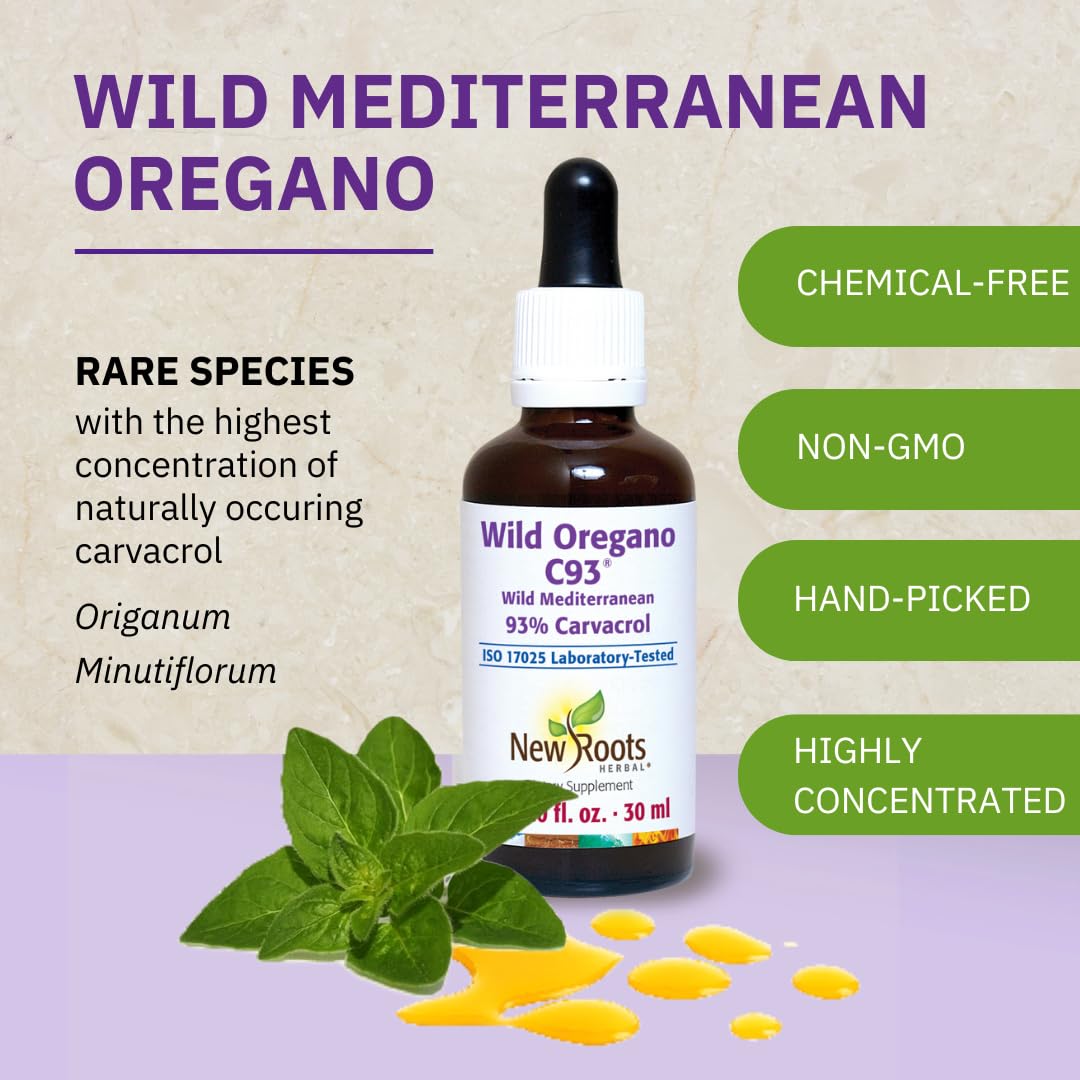 NEW ROOTS HERBAL Wild Oregano Oil Drops C93 packaging