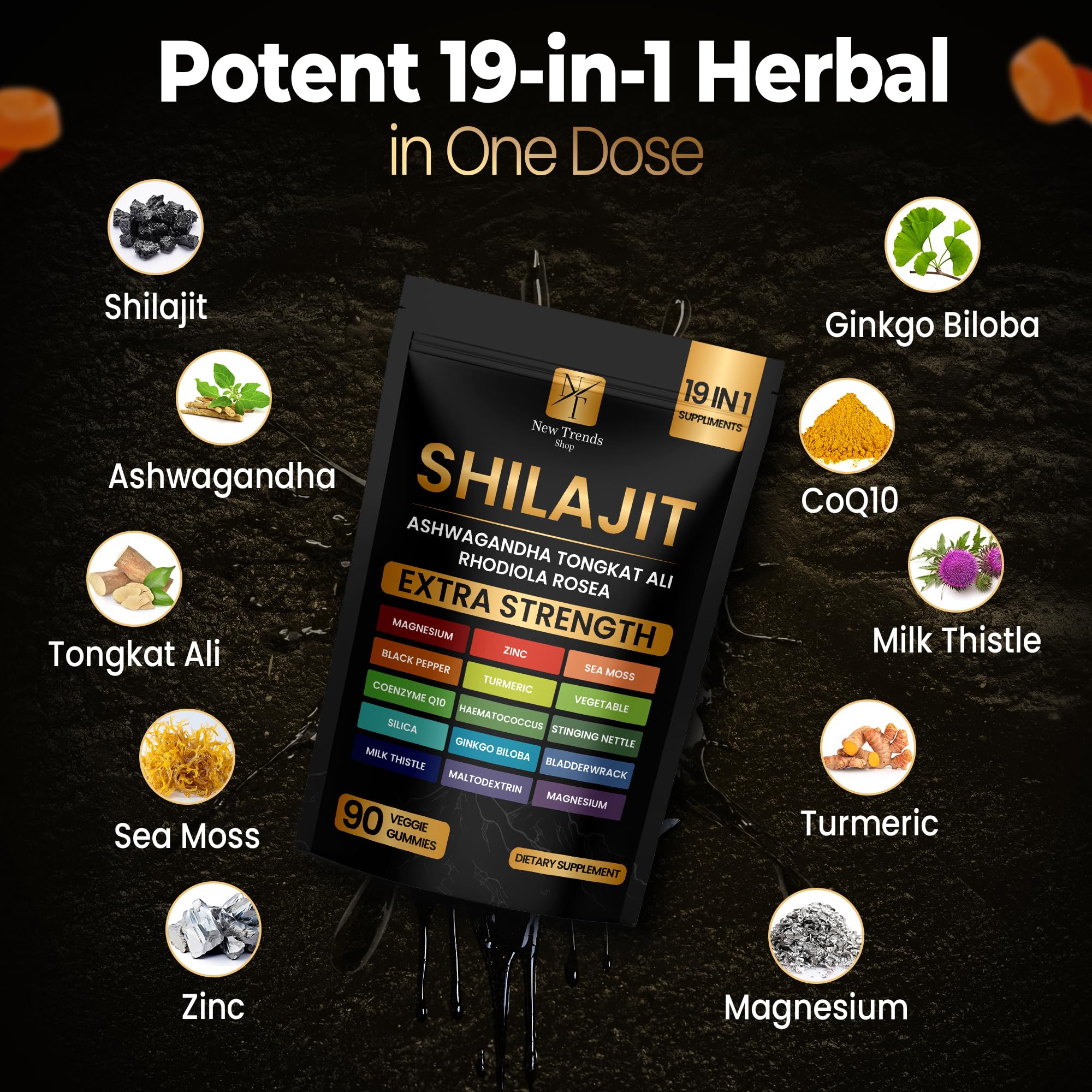 New Trends Shop 19-in-1 Superfood Supplement capsule close-up