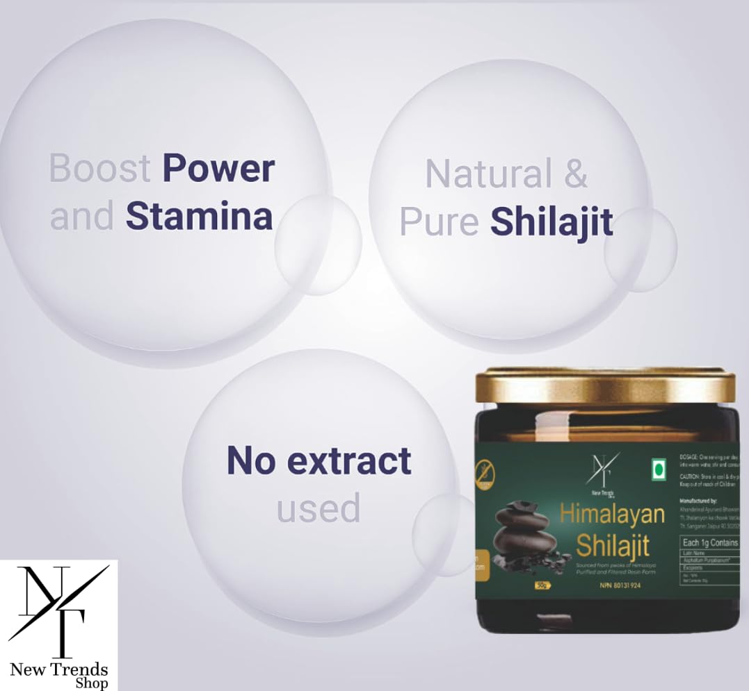 New Trends Shop Shilajit Organic Supplement 50g back view