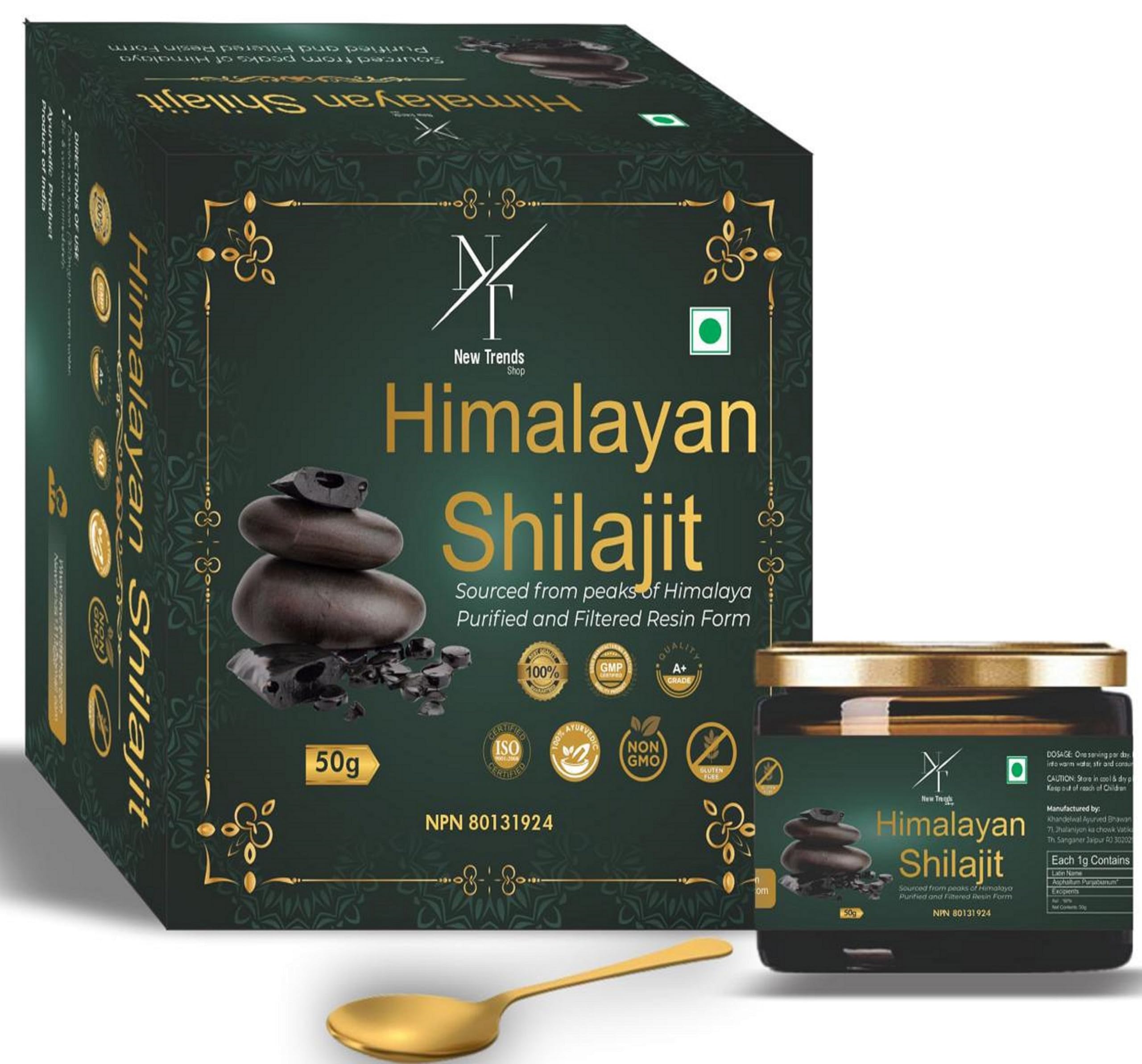 New Trends Shop Shilajit Organic Supplement 50g front view