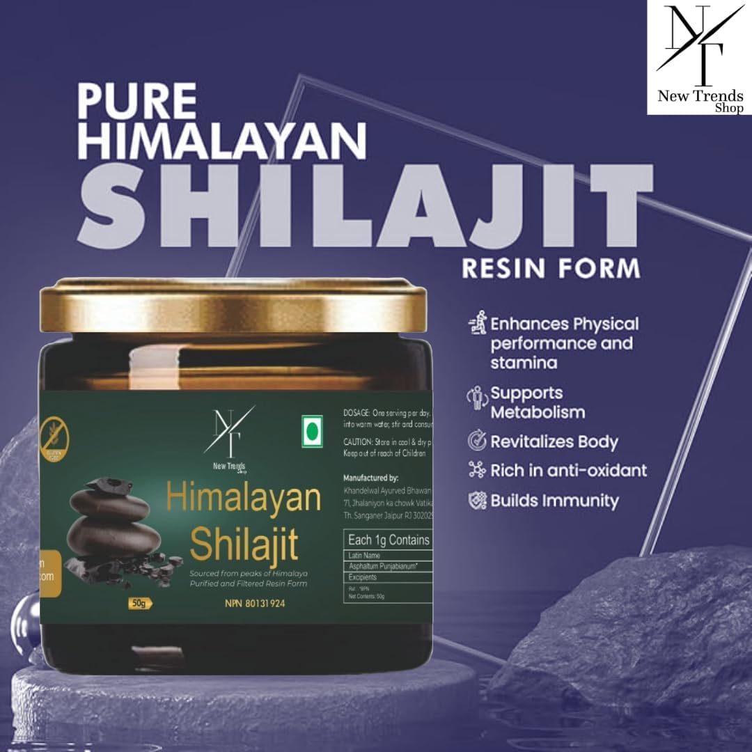 New Trends Shop Shilajit Organic Supplement 50g packaging