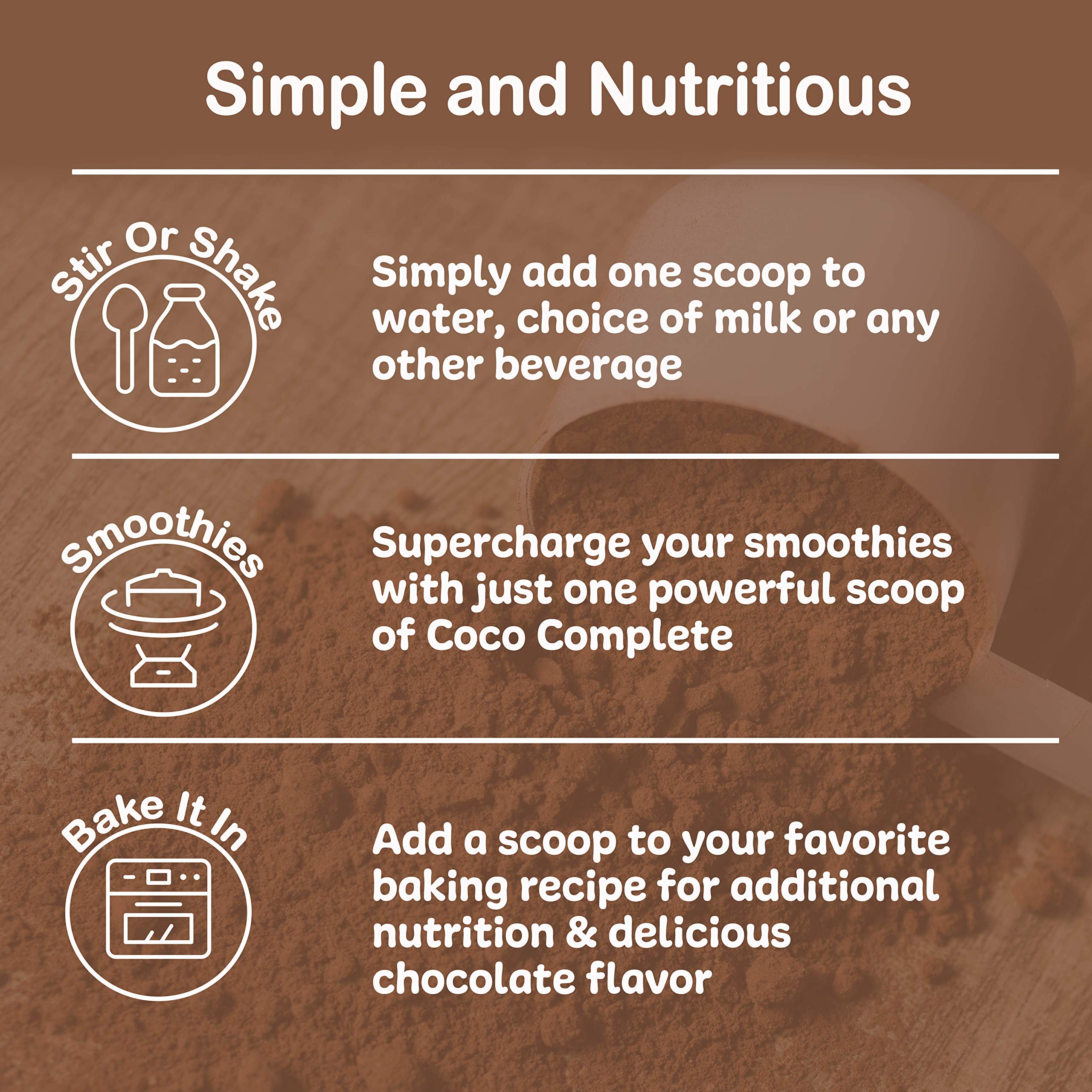 New Vitality Coco Complete Chocolate Antioxidant Powder ingredients list