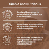 New Vitality Coco Complete Chocolate Antioxidant Powder ingredients list