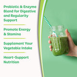 New Vitality Royal Greens Ultra Superfood Powder mixed in a smoothie