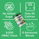 New Vitality Royal Greens Ultra Superfood Powder scoop in water