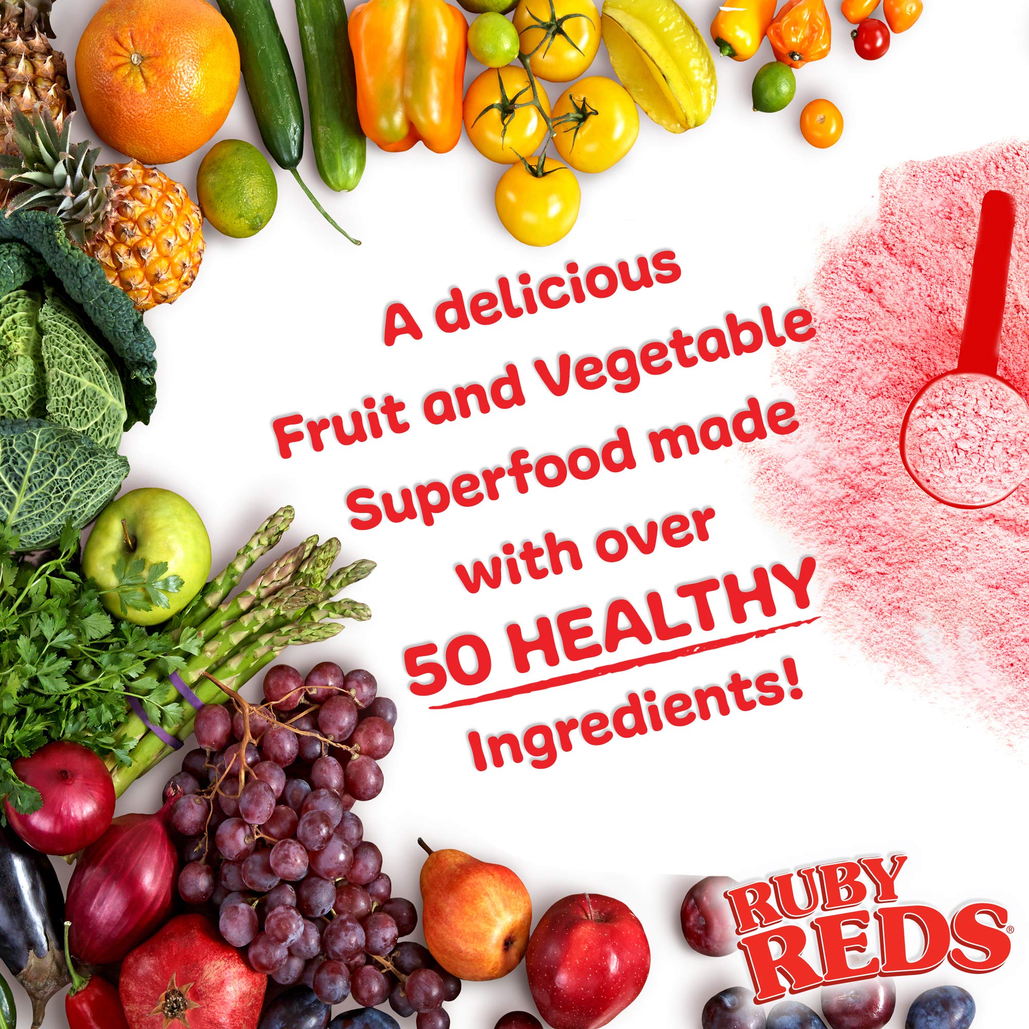 New Vitality Ruby Reds Superfood Powder 381g packaging