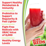 New Vitality Ruby Reds Superfood Powder ingredients list