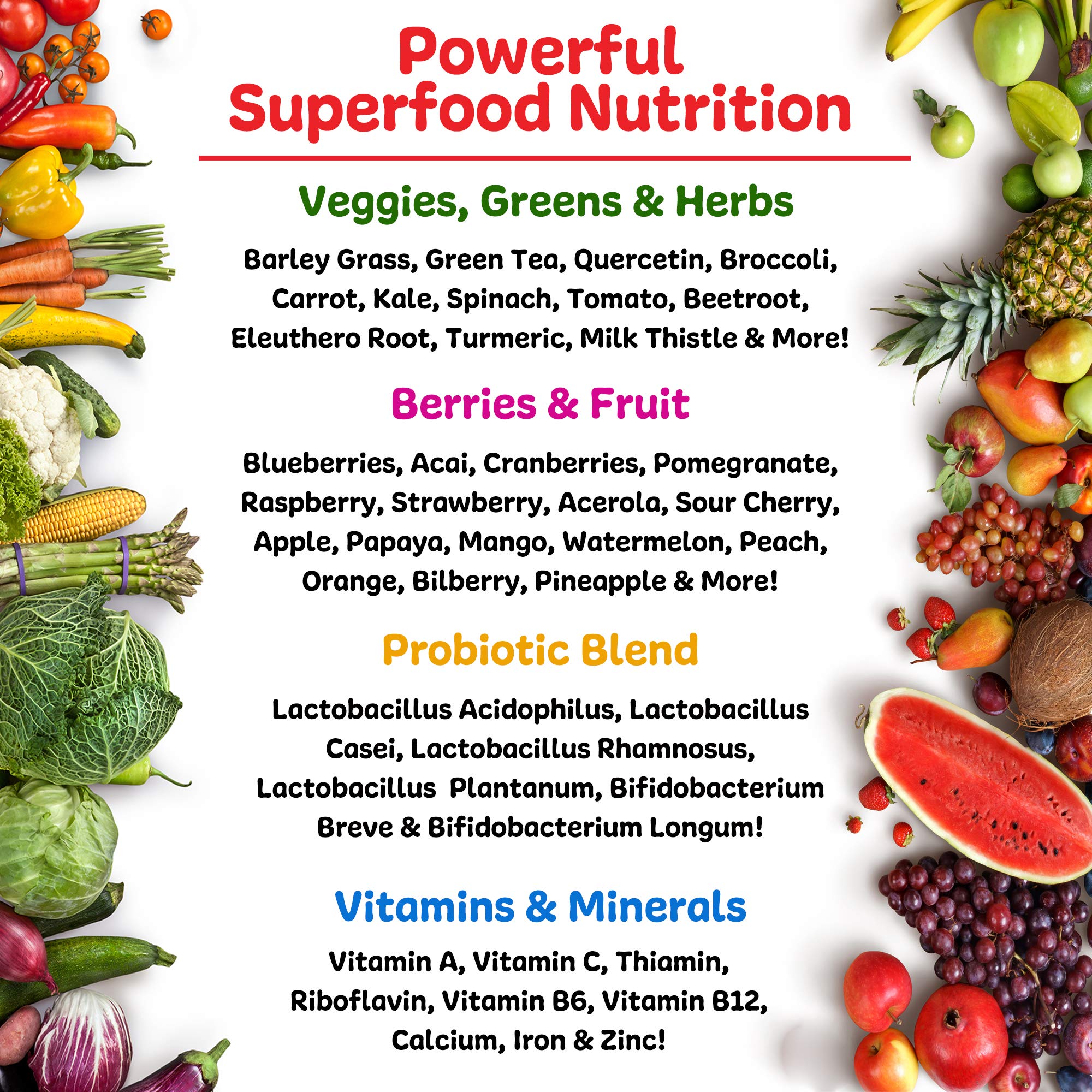 New Vitality Ruby Reds Superfood Powder mixed in a glass
