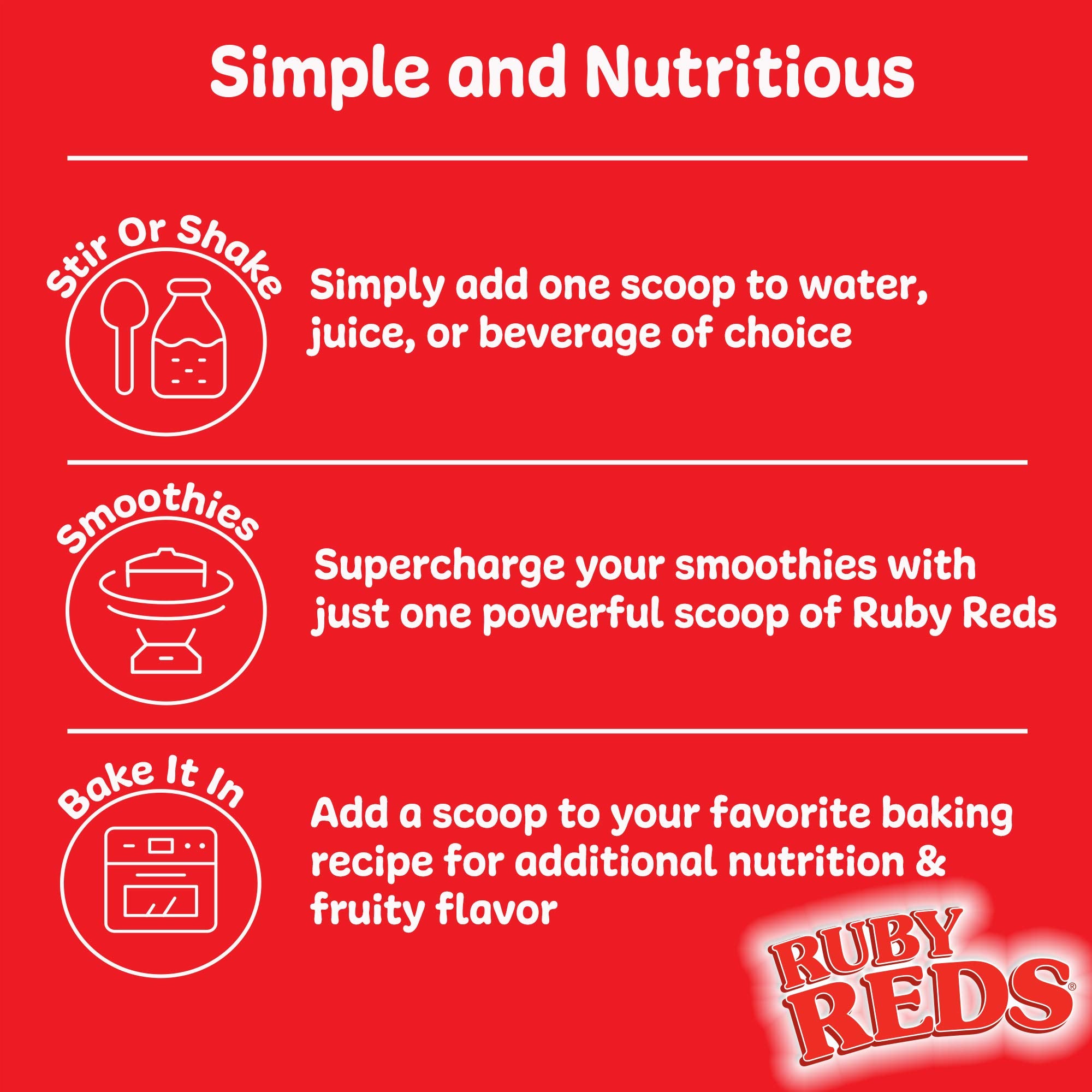 New Vitality Ruby Reds Superfood Powder with fruits
