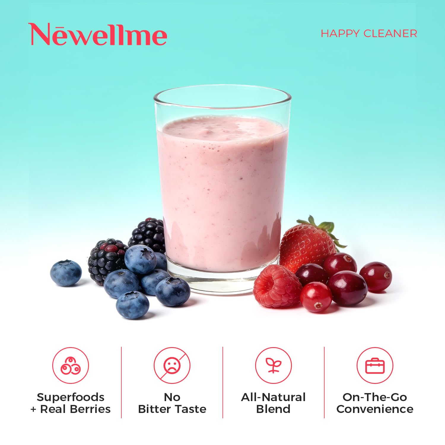 NEWELLME Daily daily Supplement Drink Mix mixed in a glass of water