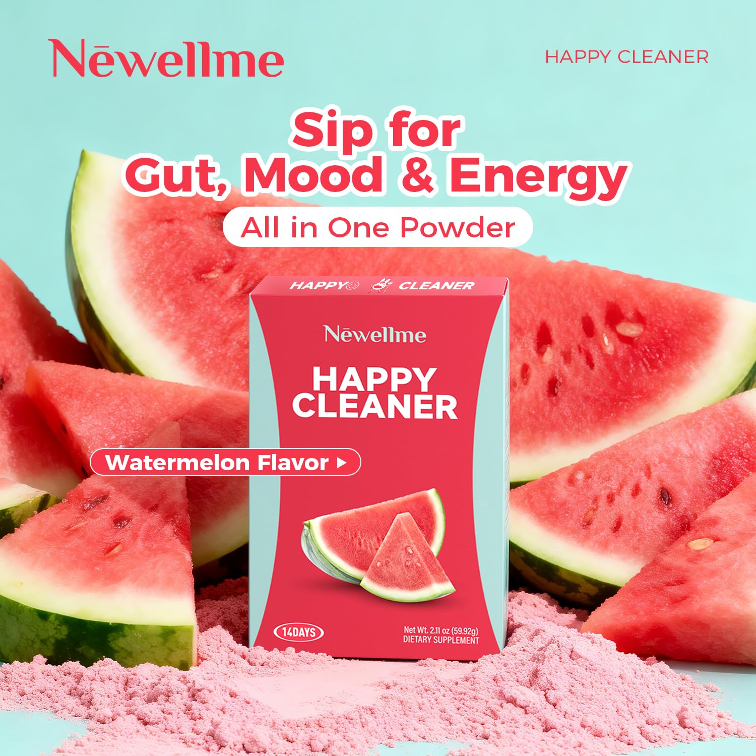 NEWELLME Daily daily Supplement Drink Mix sachet in a smoothie