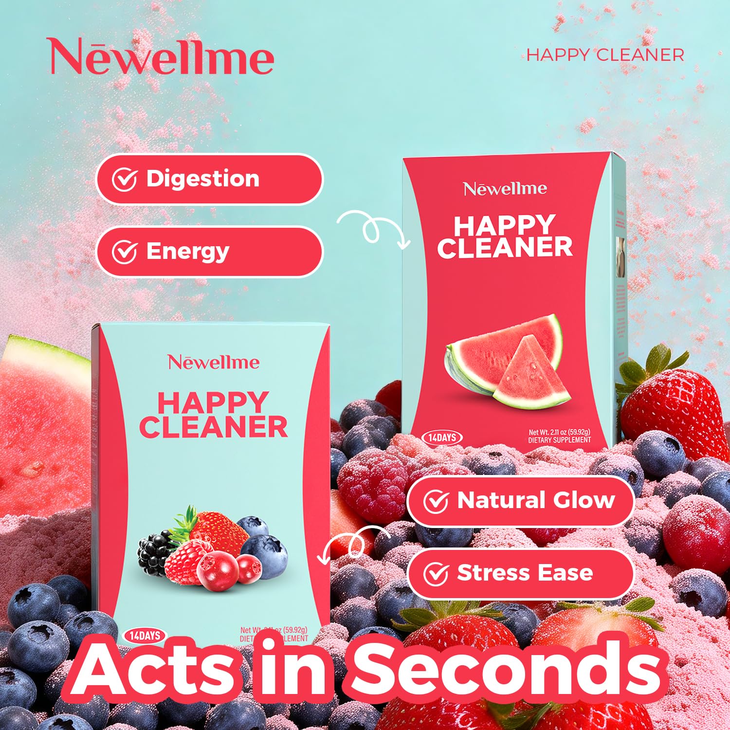 NEWELLME daily Supplement ingredients list on packaging