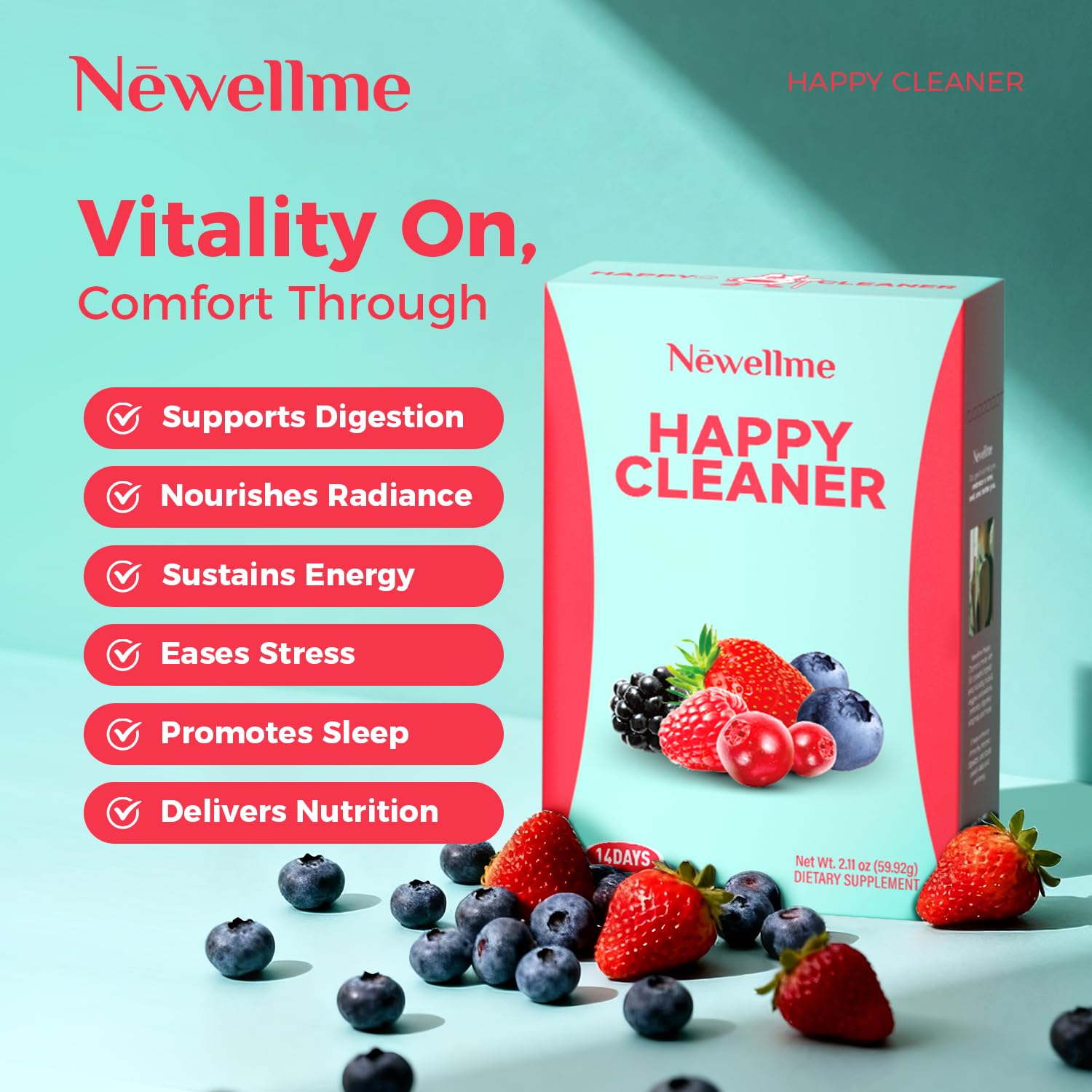NEWELLME Daily Wellness Drink Mix Watermelon flavour sachets
