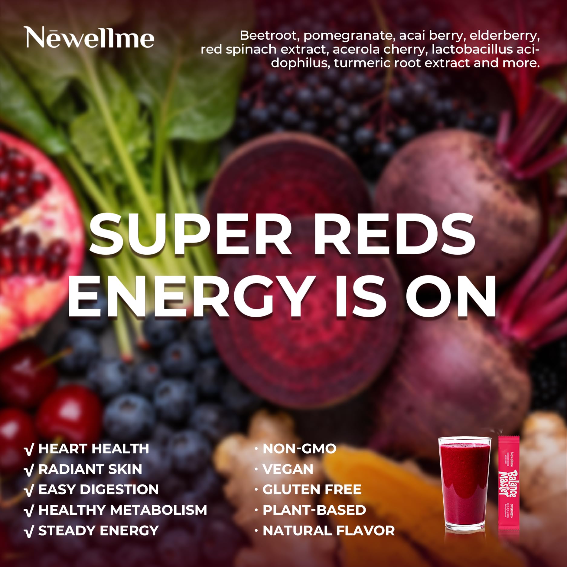 NEWELLME Grape Seed Extract stick pack opened with powder visible