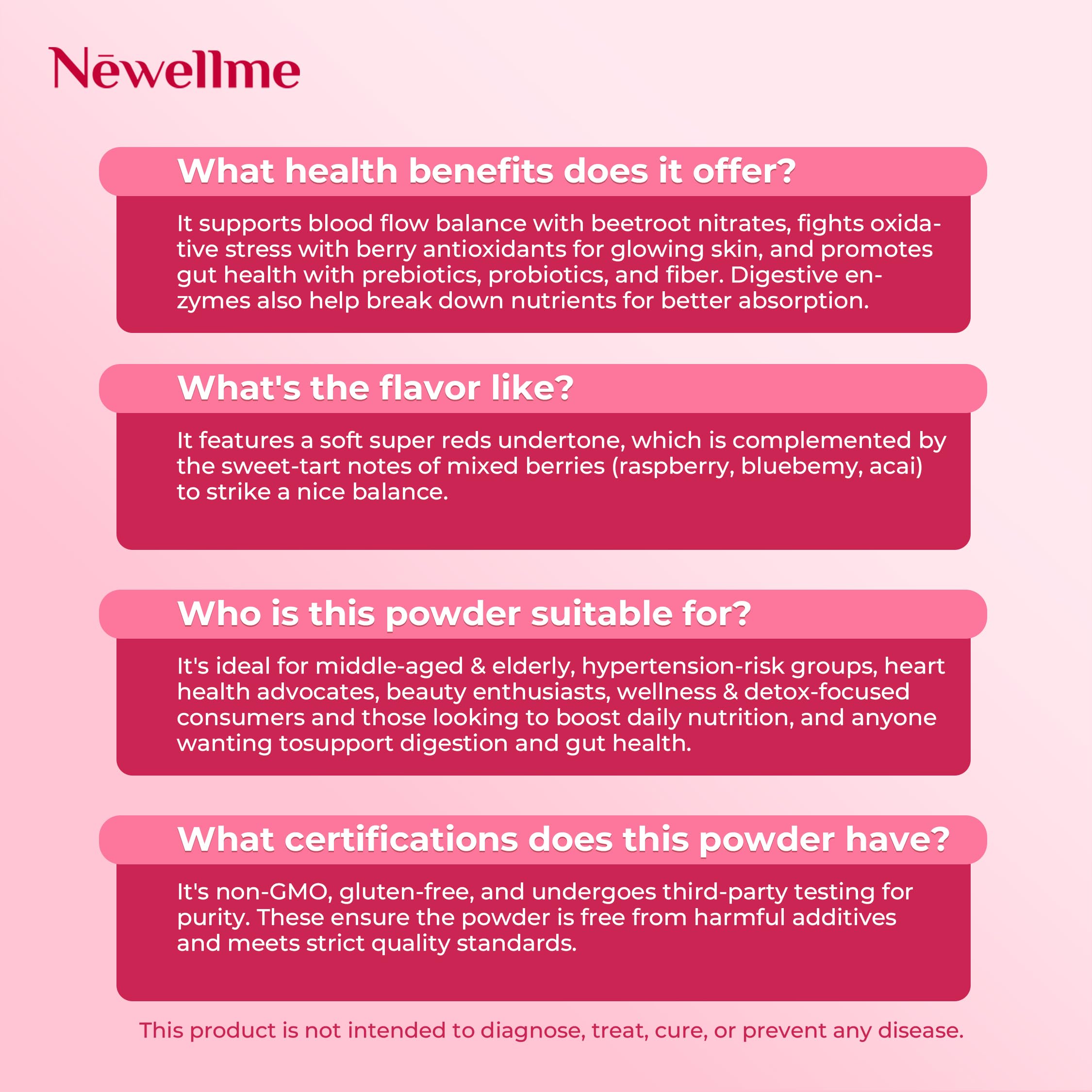 NEWELLME Organic Beet Root Powder mixed in a smoothie