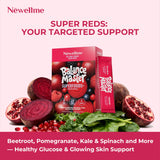 NEWELLME Organic Raw Beet Root Powder being added to a drink