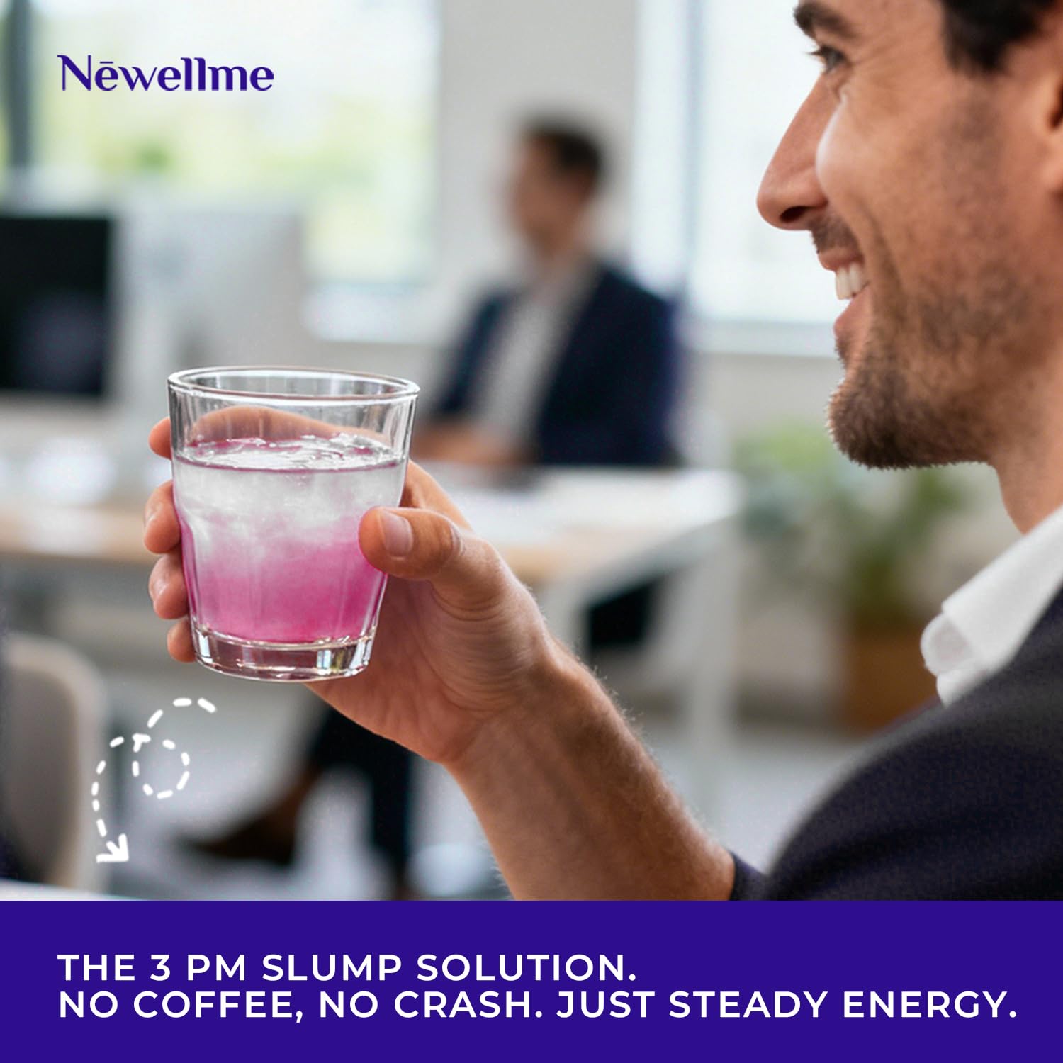NEWELLME sachet in a travel bag for on-the-go use