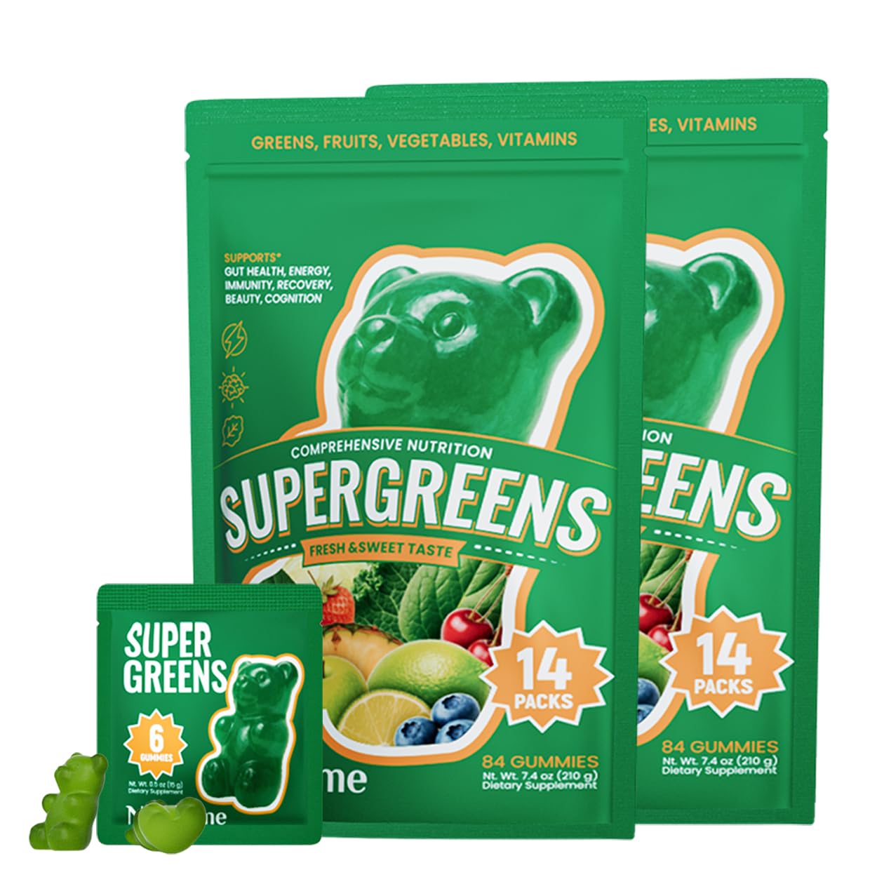 NEWELLME Spirulina Gummy Supplements front view packaging