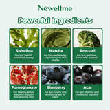 NEWELLME Spirulina Gummy Supplements individual gummy close-up