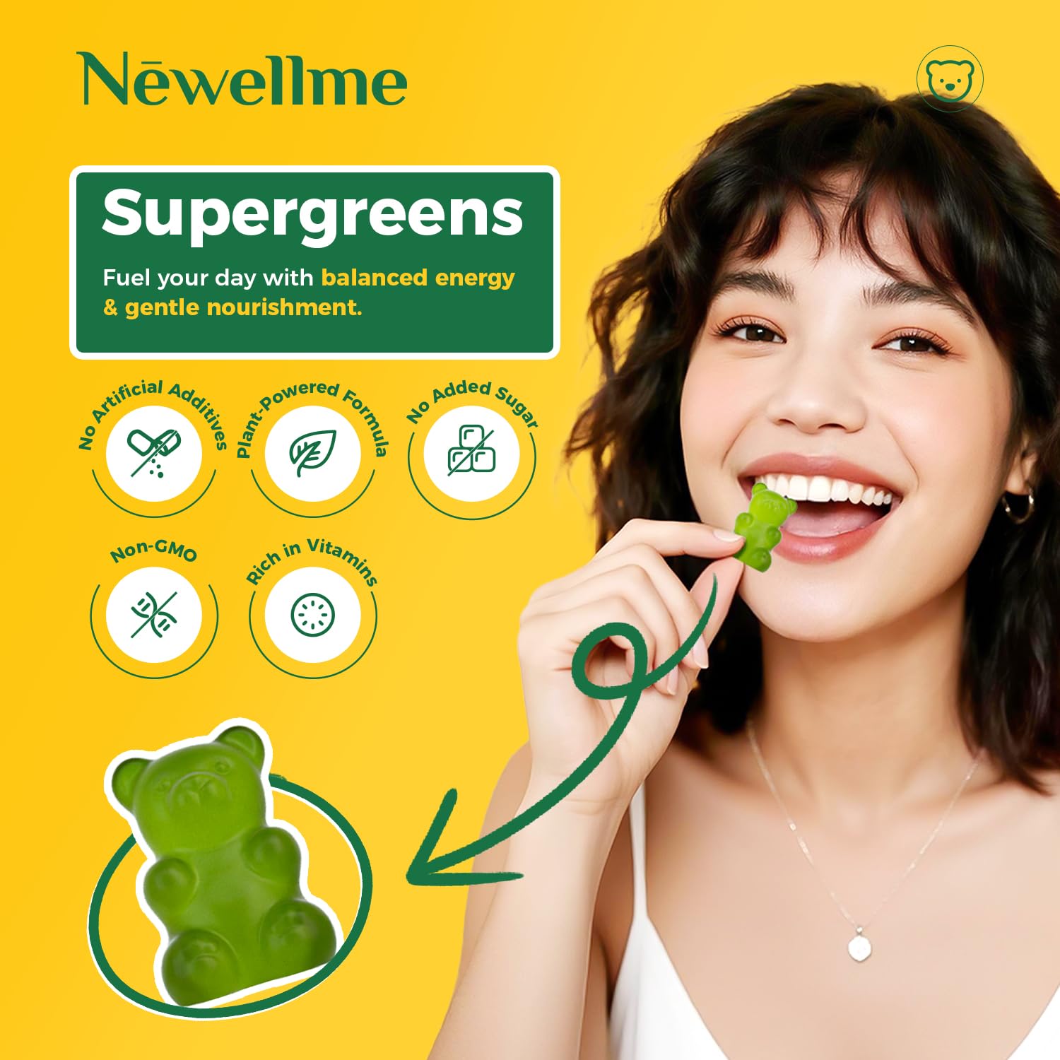 NEWELLME Spirulina Gummy Supplements on-the-go in a gym bag