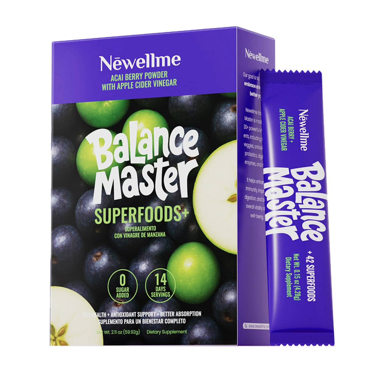 NEWELLME Triple Support Formula box front view with 14 sachets