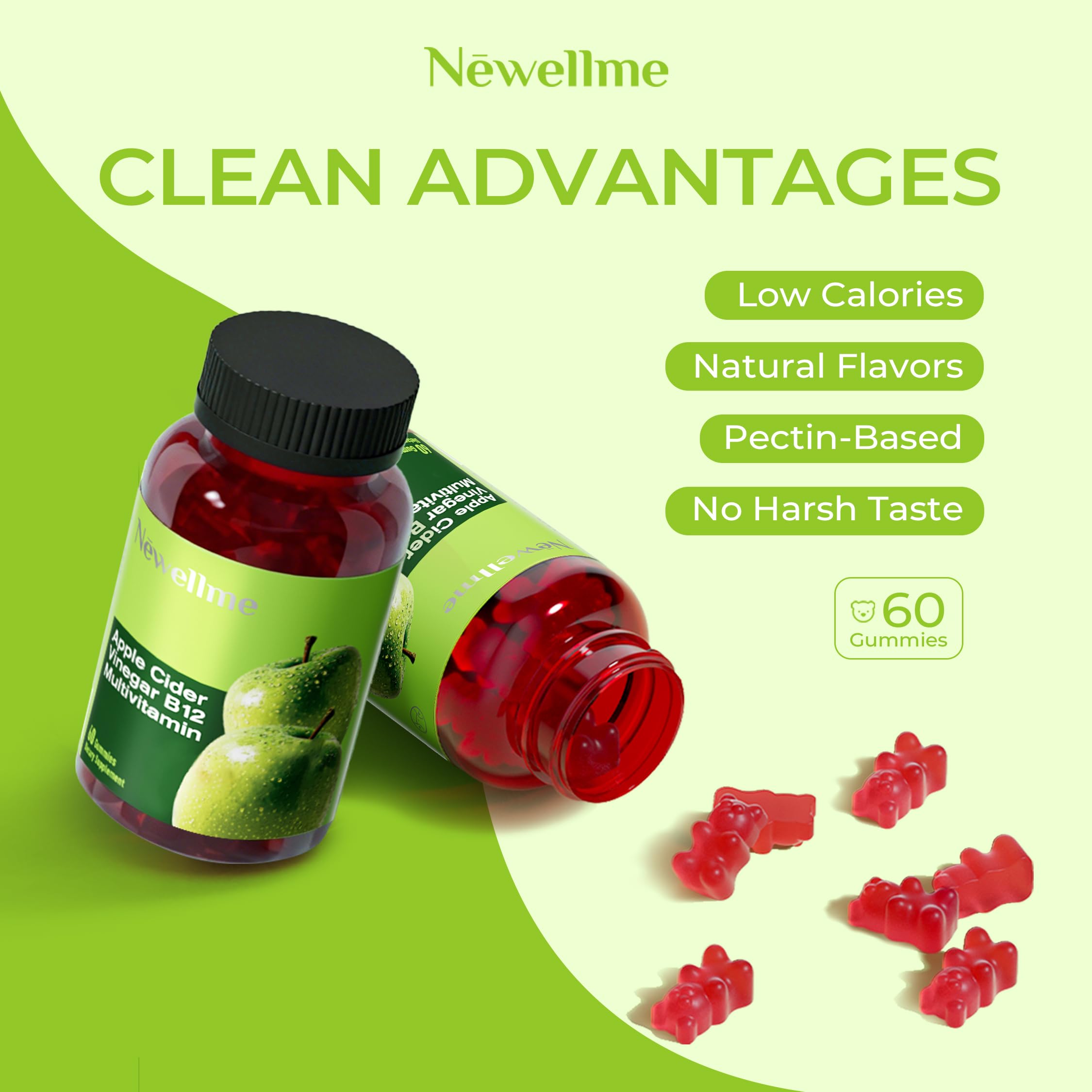 NEWELLME Vitamin B12 gummies side view