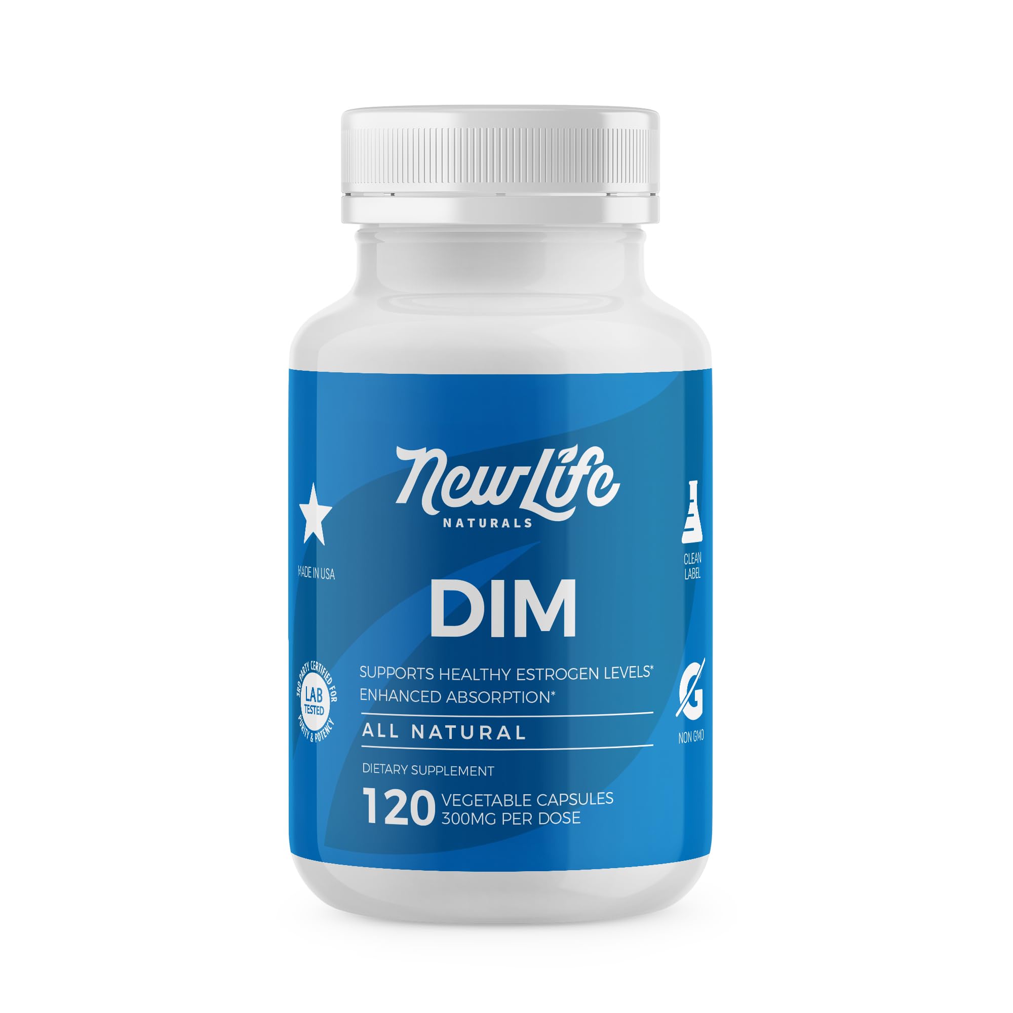 NewLife Naturals DIM Supplement 300mg front view of packaging