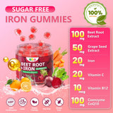 NEWOLITE Beet Root Gummies peach flavour gummy close-up