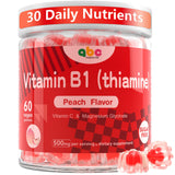 NEWOLITE Vitamin B1 Gummies bottle front view with peach flavour