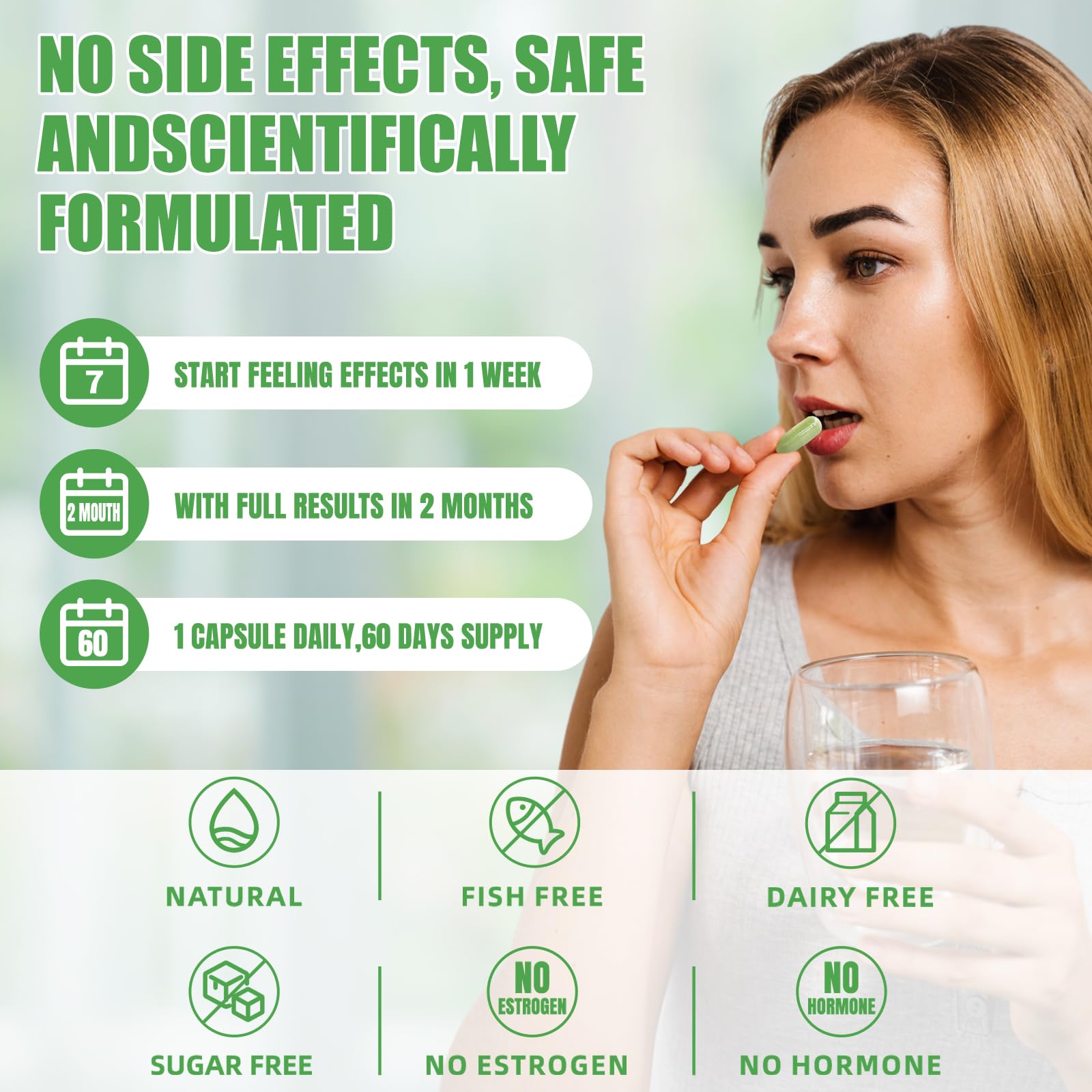 Newpie Chlorophyll 7-in-1 Internal Odor Support Supplement capsules close-up
