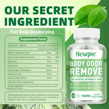 Newpie Chlorophyll 7-in-1 Internal Odor Support Supplement ingredients display
